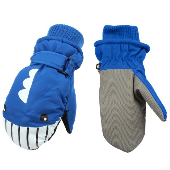 Copii Copii Iarnă Căldură Pluș Impermeabil Printre Rechin Mănuși Ciclism Bicicletă