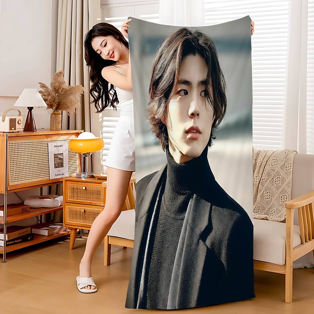 Classic Kpop Park Bo Gum Microfiber Blanket Quick Drying Beach Towels Oversized Printing Super Absorbent Pool Towel Blanket