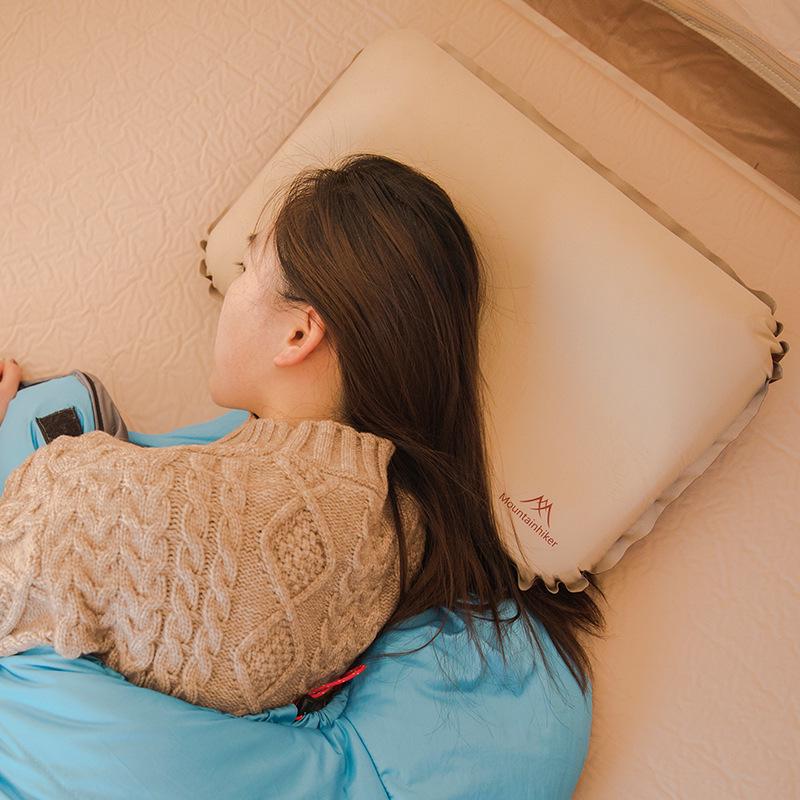 Portable U-Shaped Self-Inflating Camping Pillow