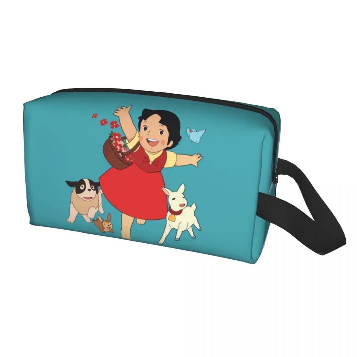 

Хайди Питер И Дедушка Семейная Дорожная Косметичка Альпы Горы Аниме Макияж Туалетные Принадлежности Органайзер Женский Бьюти Хранение Дорожный Набор 25.5x16x12.5CM оранжевый