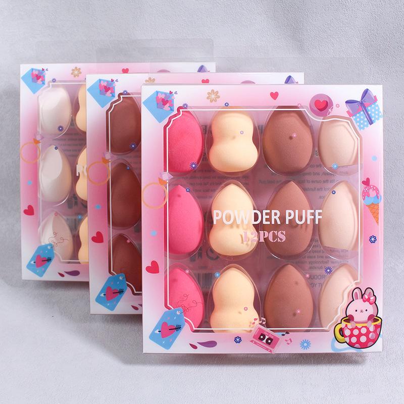 In-Stock Soft Makeup Sponge: Non-Absorbing Dual-Use Puff for Wet/Dry Foundation Application смешанные
