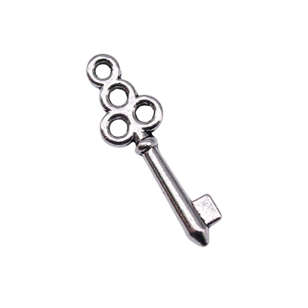 Simple Skeleton Key Charms Multi Color Alloy Pendants For Vintage Themed Jewelry