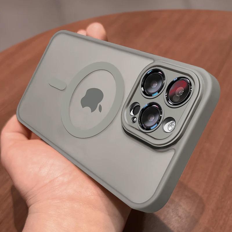 

Розкішний протиковзкий жорсткий матовий чохол для ПК для iPhone 15 14 13 12 11 Pro Max Plus Full Lens Protect Magsafe Magnetic Translucent Cover For iPhone 13 Pro