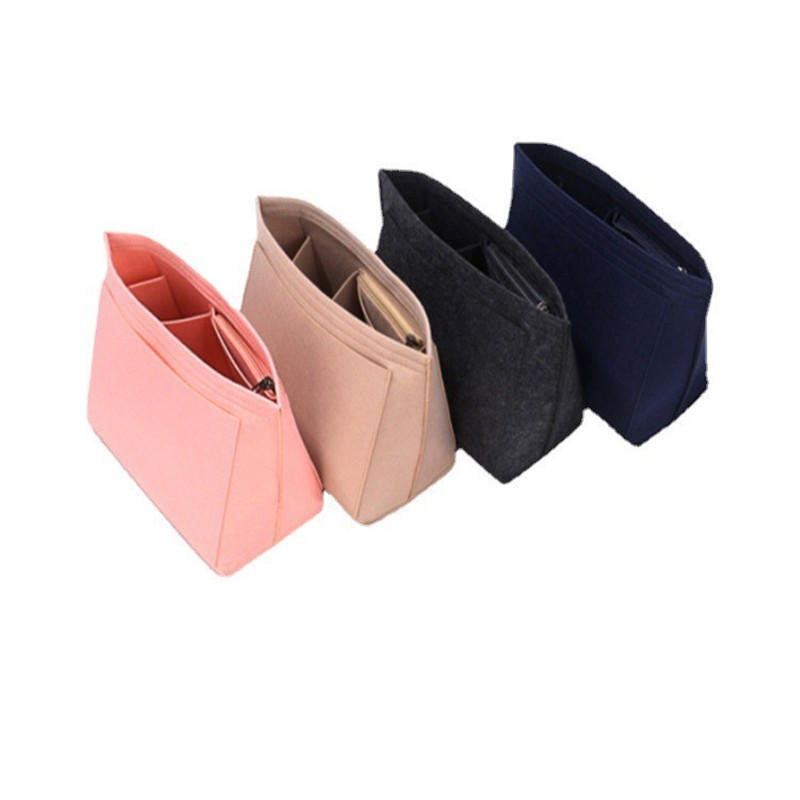 Filz Tasche Organizer Einsatz Innen Handtasche Tote Portemonnaie Multifunktional Kosmetiktasche Organizer für Damen