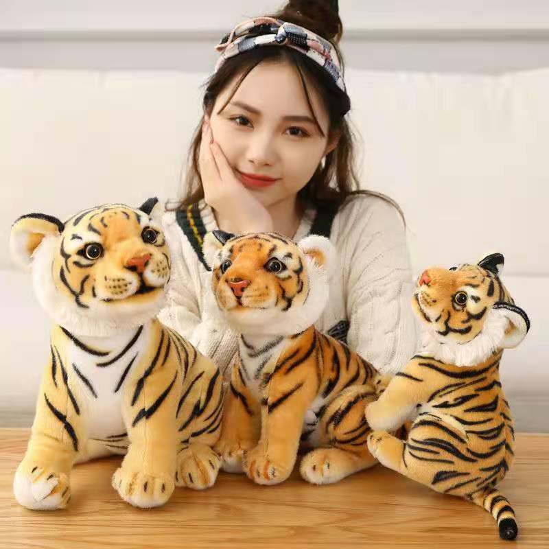 Mother and Child Tiger Plush Toy Pillow - Cute Large Simulation Tiger Doll, Ideal Children's Gift