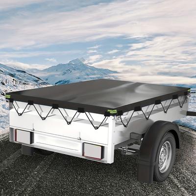214x122x13cm Cort de acoperiș pentru auto, impermeabil, rezistent la praf, acoperiș de protecție pentru călătorii, camping, baldachin, remorcă, prelata plat