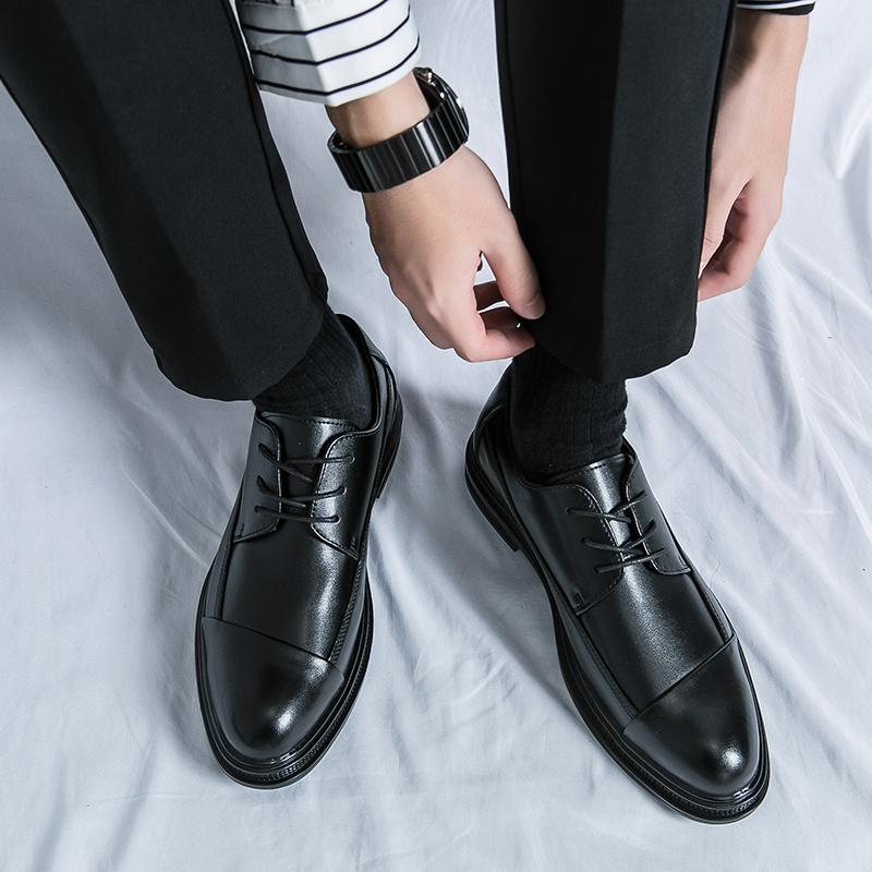 European and American Fashion Retro Style Business Dress Leather Shoes,  Early Summer New Versatile Casual Shoes