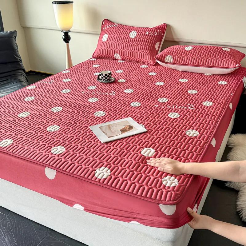 Natural Latex Thicked Summer Cooling Mat designed for Bed Gentle Cool Feeling Fitted Sheet and Pillowcase Matress Cover Grade A Summer Pads