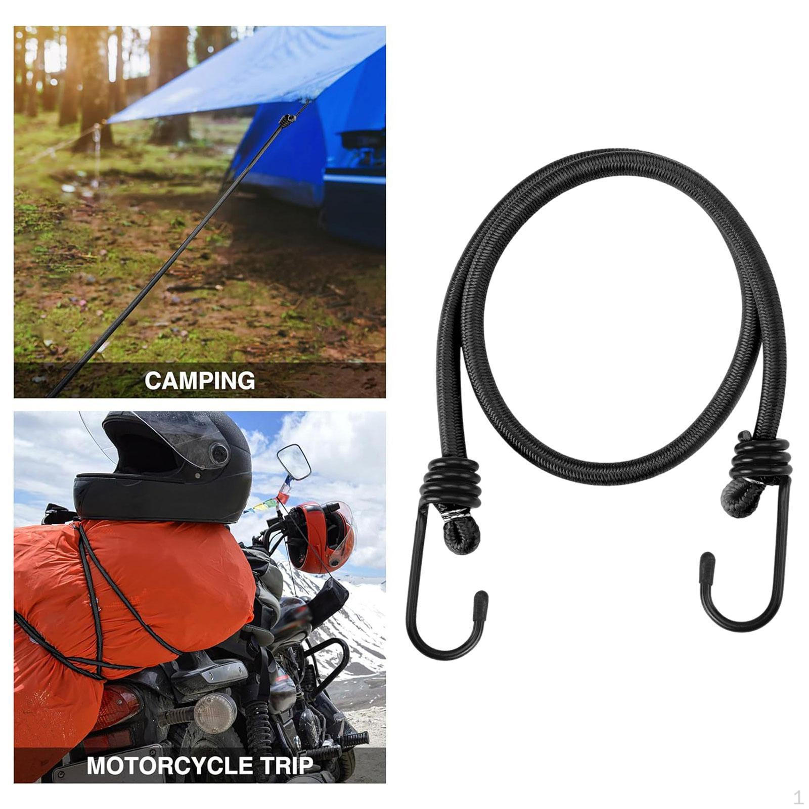 

Прочный эластичный трос с крючками, черный, многоцелевой, для промышленных багажников, грузовиков 24in