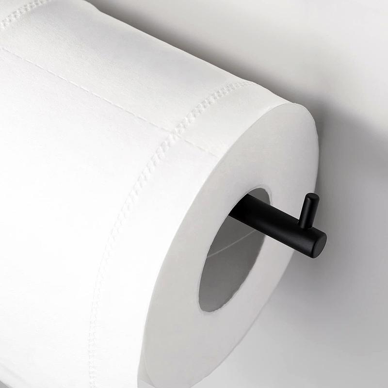 WTEMPO 1PC 2 Sizes 2 Colors Bathroom Paper Towels Rolls Kitchen Tissue Cloth Holder Stainless Steel Non Perforated Self-adhesive Paper Towel Holder