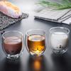 Lovely Glass Mugs Bear Cat Dog Animal Double-layer Tea Milk Coffee Cup With Round Mouth Prevent Scald Cartoon Christmas Gift