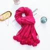 Cashmere Wool Scarf Women's Autumn and Winter High End Solid Color Ball Scarf Versatile Shawl Wool Ball Imitation Cashmere Scarf