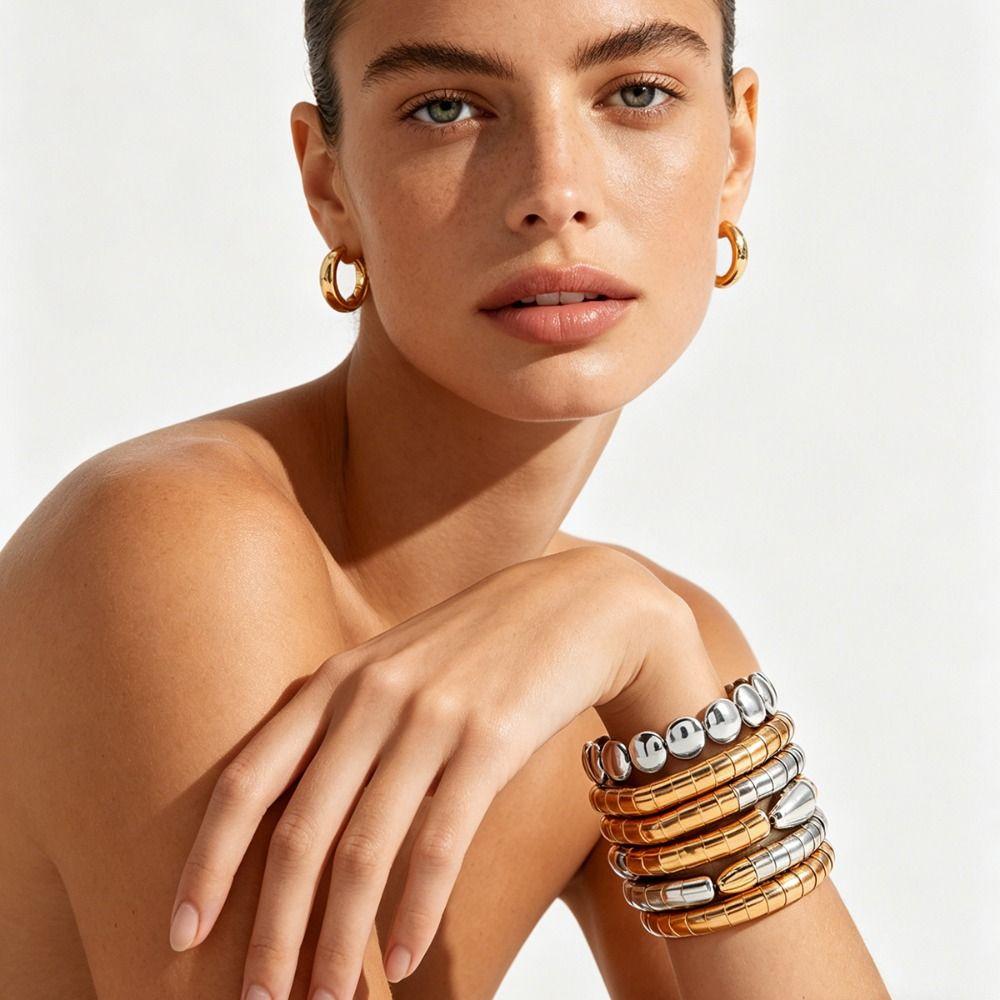 Stackable Multi Layer Choker Layered Woven Bangle Fashion Bohemian Collarbone Chain Gift