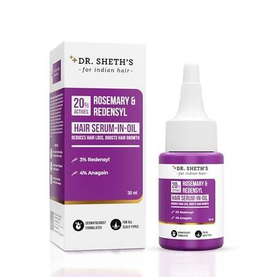 Dr. Sheth's Rosemary & Redensyl Hair Serum-In-Oil|Boosts Hair Growth & Reduce Hair Fall| With 20% Hair Growth Actives 3% Redensyl,50G|Unisex|30 Ml