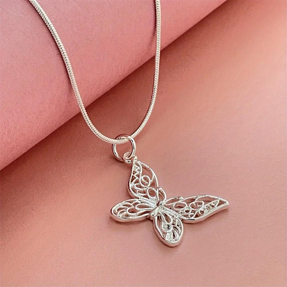 Fashion kpop   Copper custom butterfly Necklace Street Versatile Jewelry for women Wedding Party gift DIY Accessory