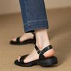 Fashion Summer Flat Sandals Women Ankle-Wrap Open Toe Square Low Heel Shoes Slingback Anti-slip Soft Sole Sandals Sandalias De Mujer