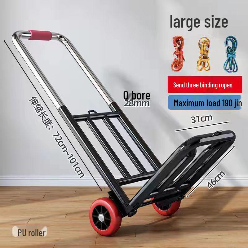 Compact Folding Luggage Cart for Groceries and Cargo