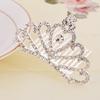 Korean Style Crown Jewelry Comb Hair Ornaments Princess Rhinestone Crown Alloy Colorful Girls Birthday Dance Hair Accessories