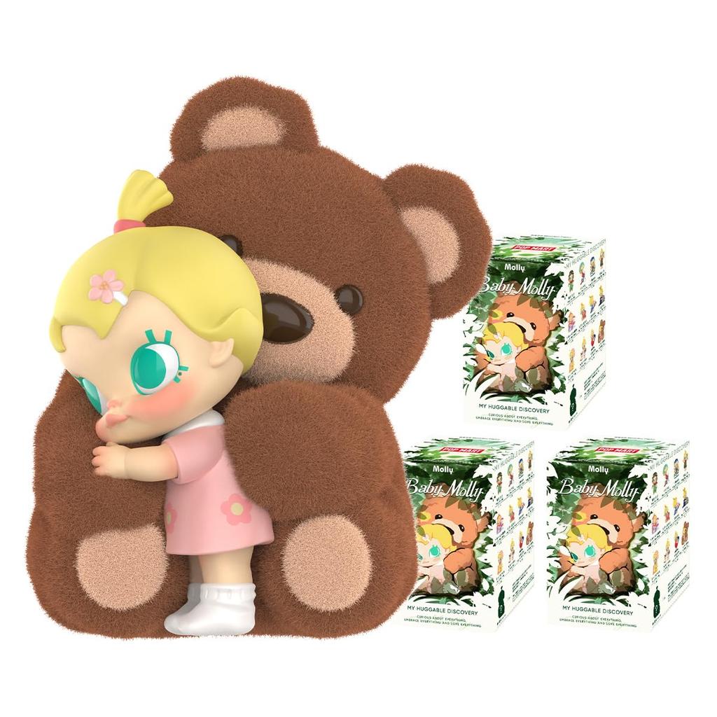 POP MART Baby Molly My Huggable Discovery Series [Assorted Box of 12] Pop Mart Gachapon Blind Box Figure Plastic Model Premium Toy PVC Soft Vinyl
