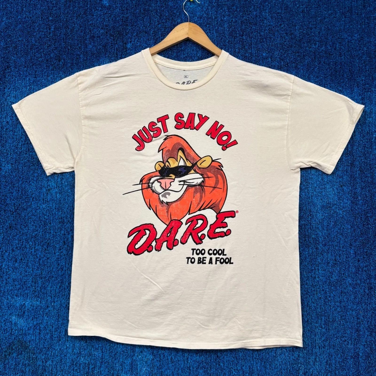 

DARE Just Say No Too Cool To Be A Fool Daren the Lion Tee XL 2XL