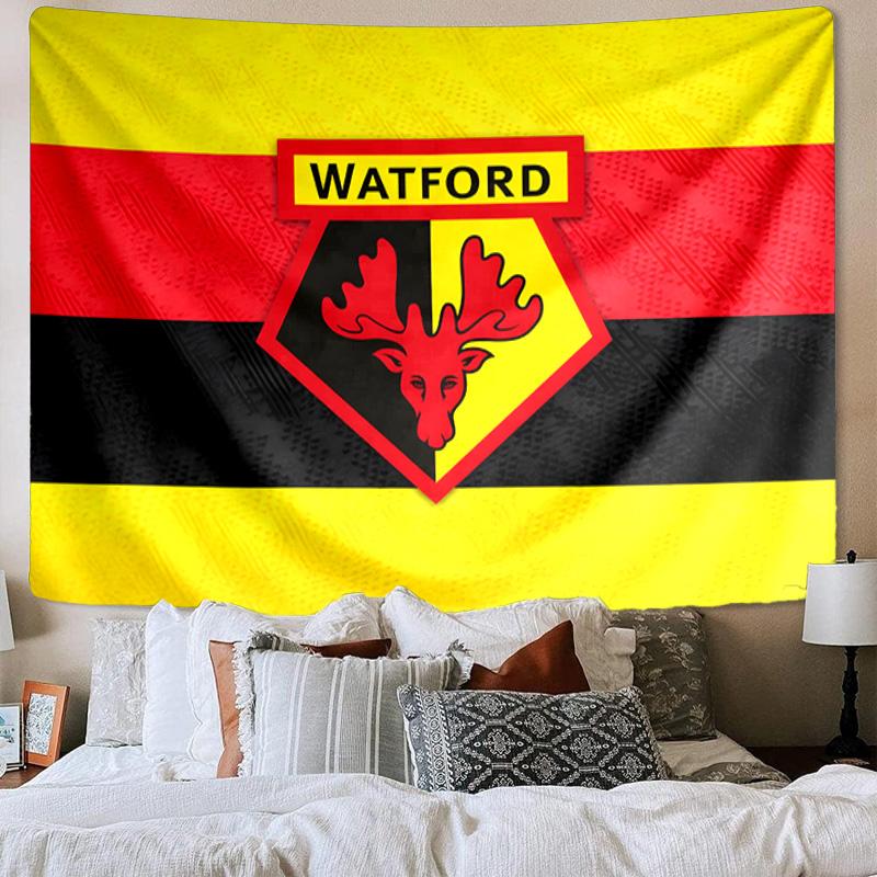 Wat-ford Football Crest Tapestry Playroom Tapestry, Accessories for Bedroom,Livingroom, dormitory Room Wall Decor Fan Birthday Gifts