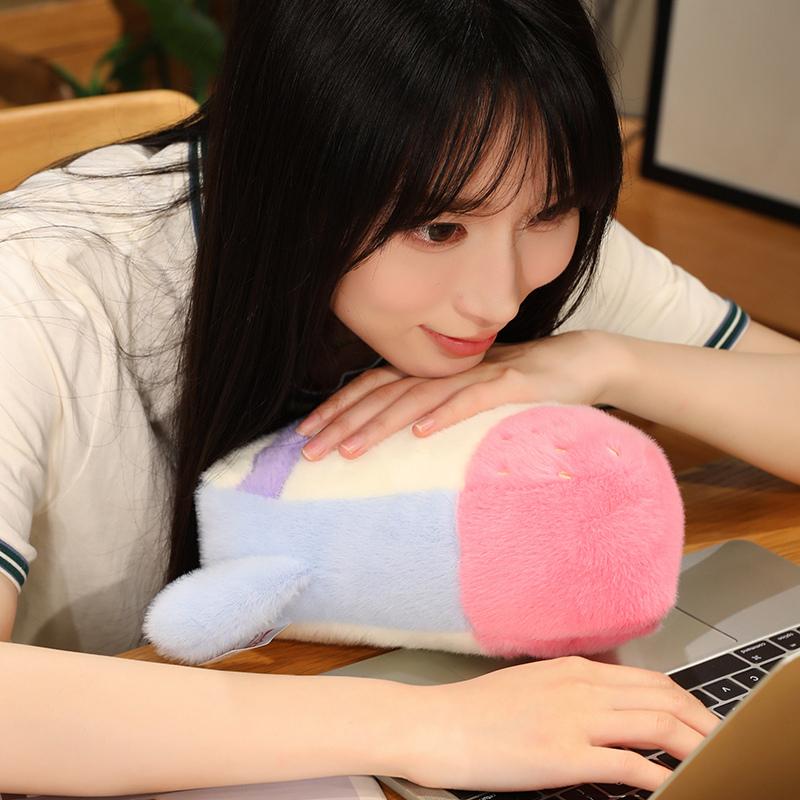 25-60CM Kawaii Cartoon Simulation Anime Fruit Cake Stuffed Plush Toy Children's Strawberry Blueberry Cake Handmade Doll