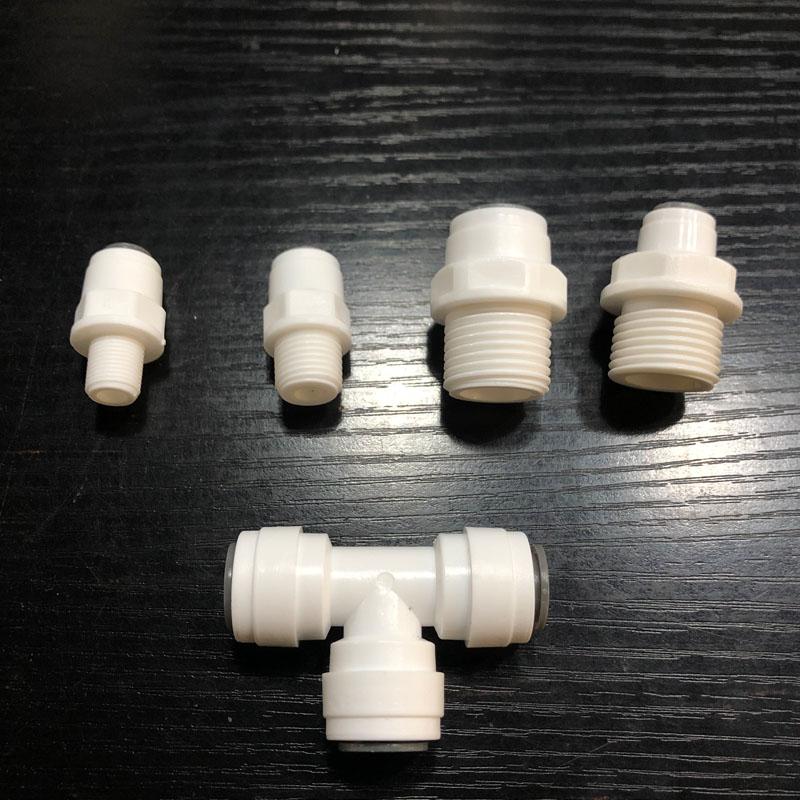1/4" 3/8" OD Hose Tube 1/4" 1/2" 3/4" 1/8" Plastic Pipe Quick Connectors RO Water Connector Fittings Reverse Osmosis System