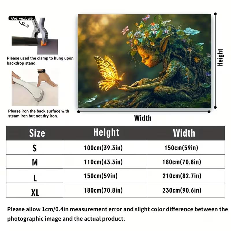 

2D Enchanted Forest Fairy Backdrop Butterfly Photography Background 47.2x31.5inch/120*80cm