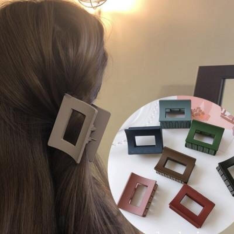 Borudi Women s Pastel Square Hair Clip green