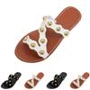 Women's Exposed Toe Flat Bottom Casual One-piece Slippers for Wearing Outside