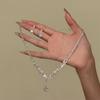 New flash diamond necklace earrings set birthday evening dress collarbone chain accessories women