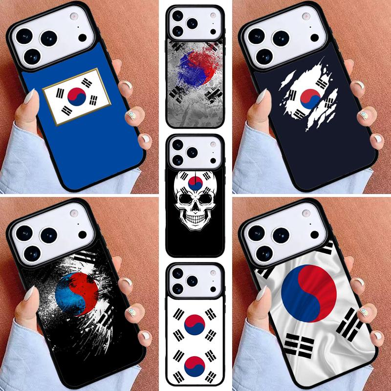 Funda de Teléfono Suave con Bandera de Corea del Sur para iPhone 17ProMax 12 13 14 15 16e 17 Pro Max Plus Cubierta de Aire