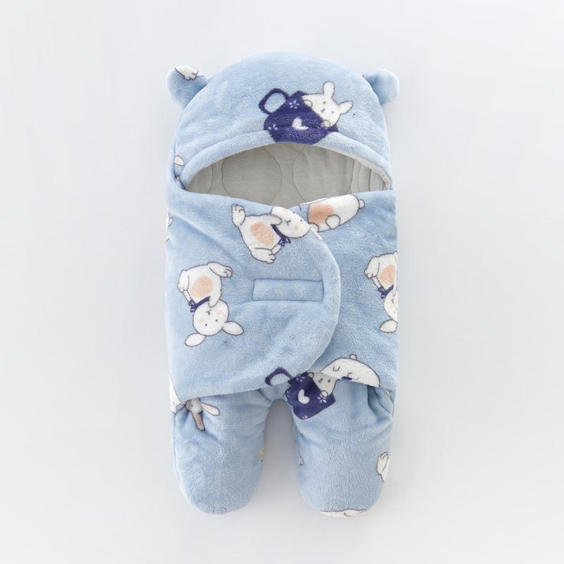 Anti-Startle Cotton Swaddle Blanket for Newborns - All-Season Baby Sleeping Bag