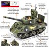 1:32 M4 Alloy Military Tank Model Toy Car Rotatable Turret Sprayable Vehicles Music Light Miniature Toys Boys Love Ornaments