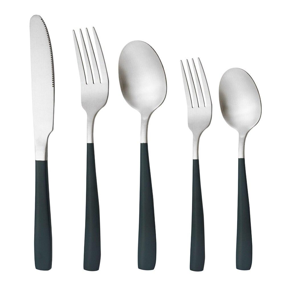 Dinnerware Gold Stainless Steel Set Cutlery Knife Fork Spoons Dessert Coffee Spoons Sliverware Kitchen Party Tableware Flatware