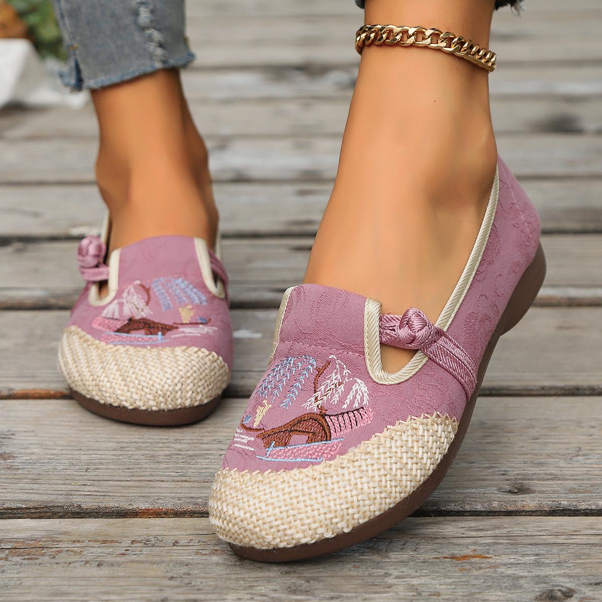 

мода весна лето модные круглые носки неглубокие плоские подошвы удобные повседневные мокасины легкие нескользящие новые женские туфли 40 розовый