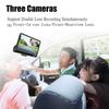 HD Car DVR 2/3 Camera Lens 4.0 Inch Rearview Mirror Dash Cam Camera Video Recorder Stream Media Player