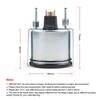 2" 52MM Mechanischer 40-130℃/110-265℉ Wassertemperaturanzeige 12V Wassertemperaturanzeige Gelbes Licht Auto-Messgerät Mit Sensor NPT 1/2