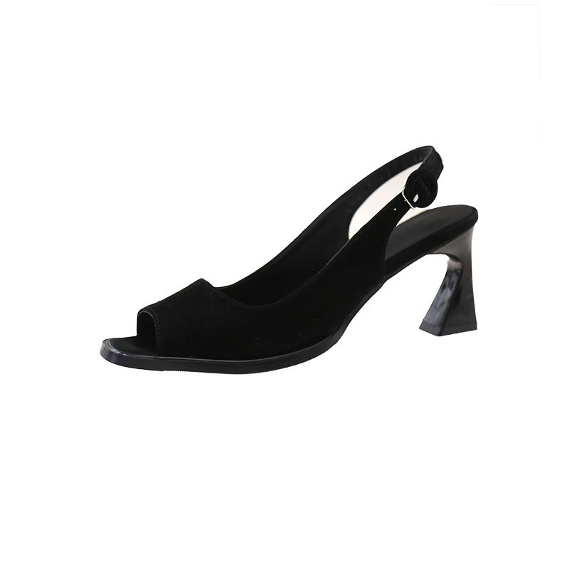 Fashion Roman Sandals High Heels Clear Shoes 2025 Women's Open Toe Gladiator High-heeled  New Peep Fashion Girls Summer Retro Pumps