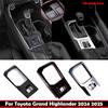 LHD For Toyota Grand Highlander 2024 2025 Carbon Car Center Console Gear Shift Box Panel Handbrake Cover Trim Car Accessories