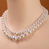 Elegant Celebrity Temperament Pearl Double Necklace Bracelet Earrings Pendant Light Luxury Versatile Jewelry
