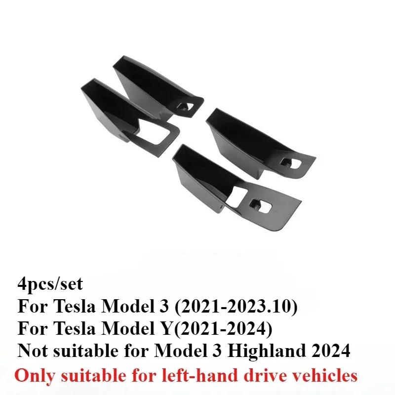 Side Door Box For Tesla Model 3/Y/3+ Highland 2024 Armrest Tray Organizer ABS Front Rear Door Handle Organizer Trays Accessory