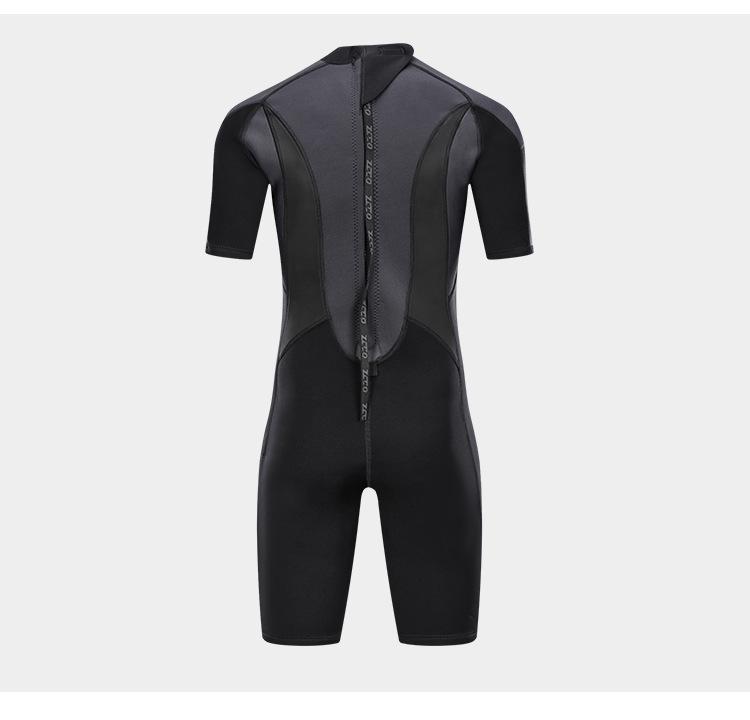 Traje de neopreno de manga corta para hombre de 3 mm: Protección Solar, Calidez, Traje de Surf y Buceo - Talla Mediana/Grande
