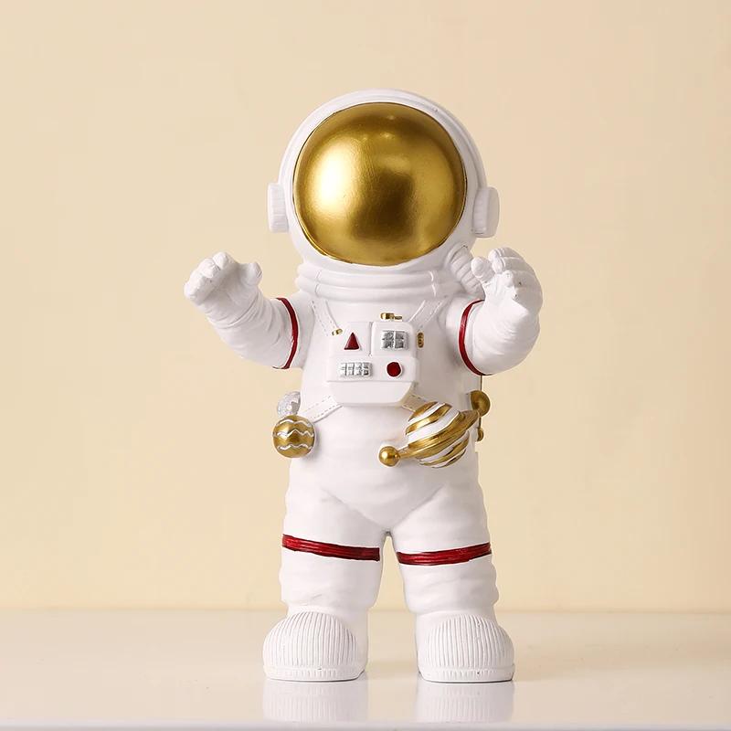 Nordic Modern Astronaut Miniature Figurines Resin Craft Home Fairy Garden Desk Decoration Furnishing Articles Room Accessories