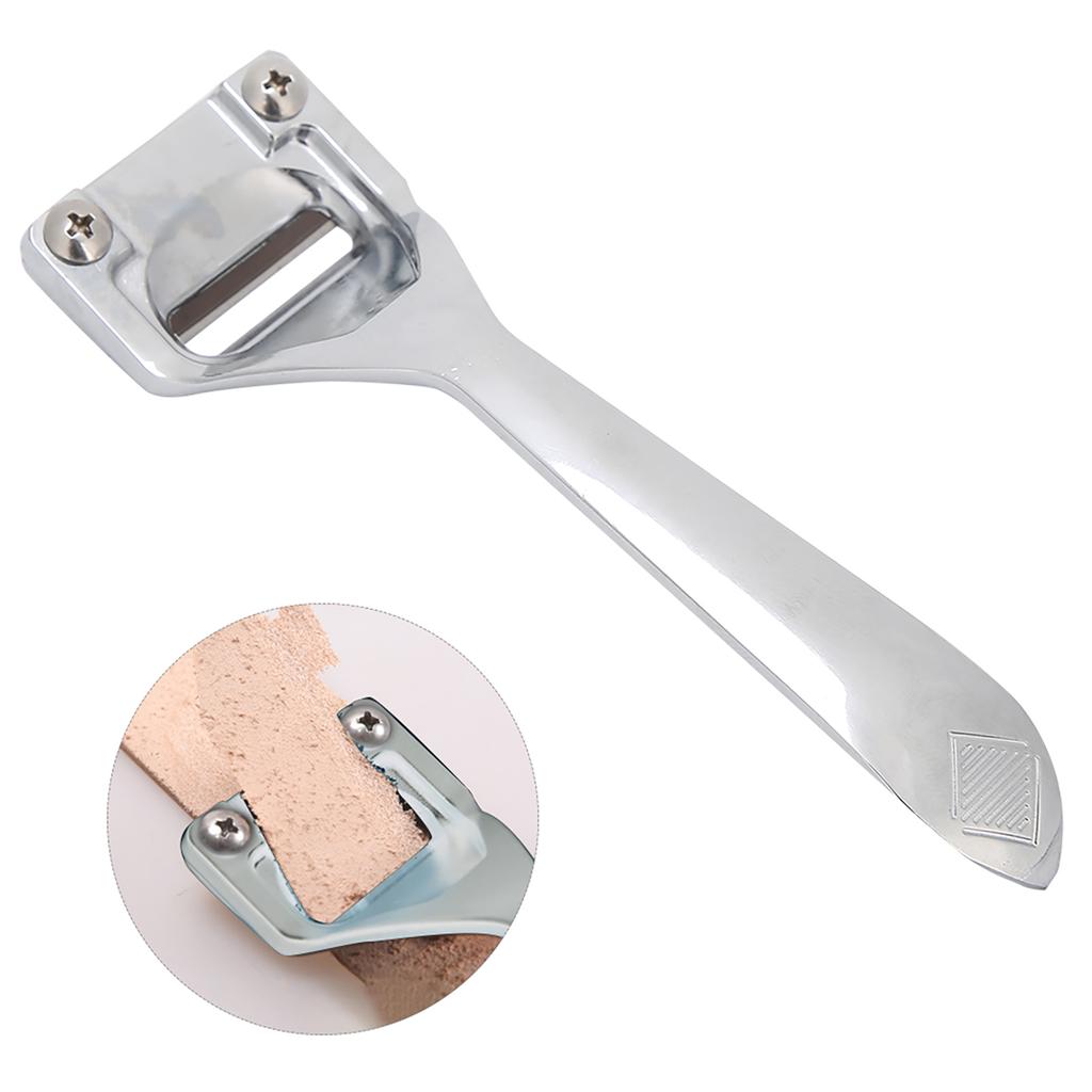 Leather Cutter US Type Carving Tools Craft Collection Alloy Portable for Hand Made Material(Silver