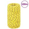 152584 vidaXL Boat Rope Yellow 2 Mm 100 M Polypropylene