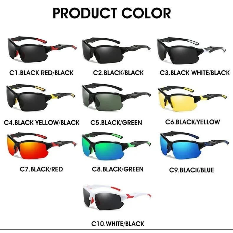Polarized Fashion Men Sunglasses Black Retro Square Sun Shades Outdoor Cycling Driving Sun Glasses for UV Protection
