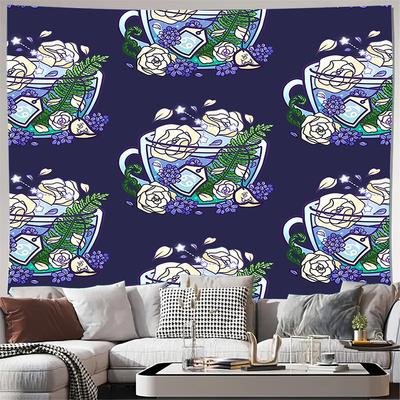 Floral Tapestry Wall HangingBotanical Wall ArtBoho Home DecorNature AestheticLarge TapestryRoom DecorWall HangingGiftBedroomLivi