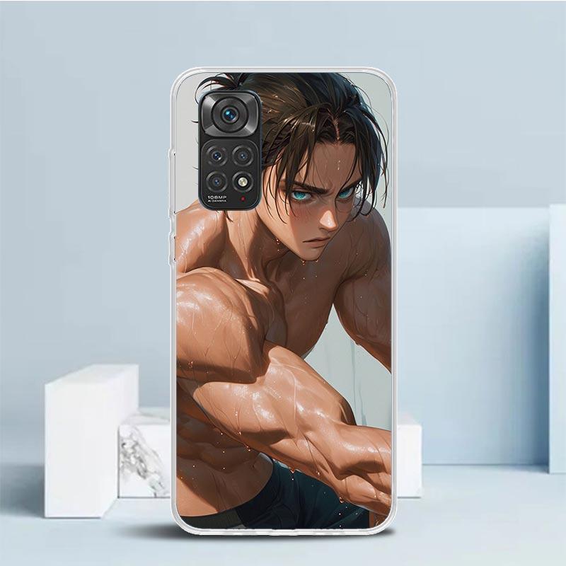 A-Attack on T-Titan Eren Yeager Soft Cover for Xiaomi Redmi Note 15 14 13 12 Pro Plus Phone Case 14S 11S 11T 11E 10S 10 4G Patte