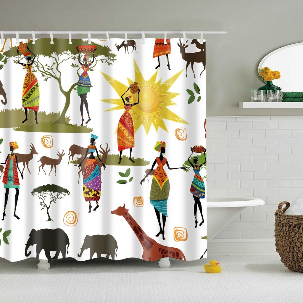 3D Cartoon Character Shower Curtains Bathroom Curtain Waterproof Shower Curtain Home Decor Bath Curtain with 12 Hooks